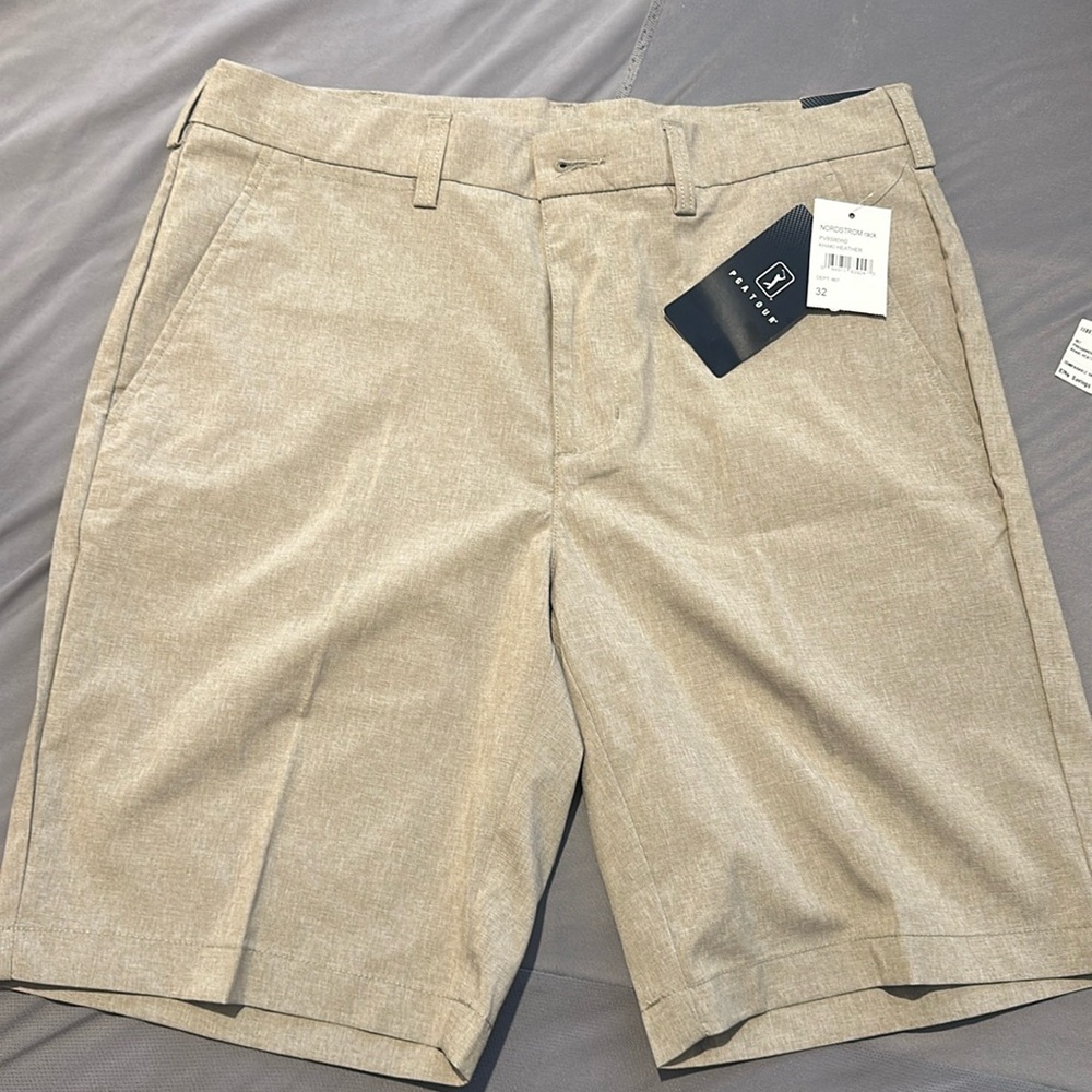 PGA Tour size 32 shorts Khaki Heather